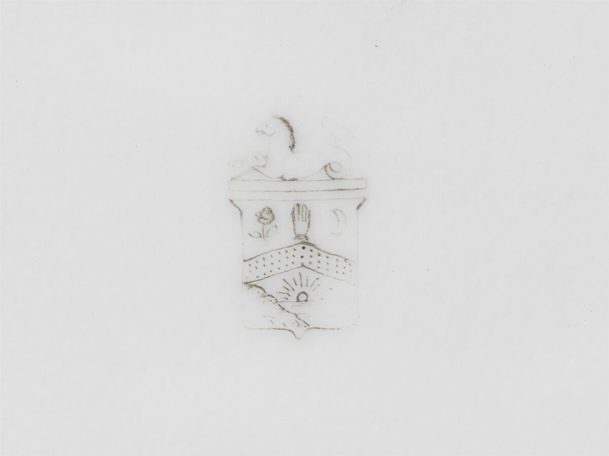 Continental Porcelain Plate, Ohio, Joseph S. Potter (1822–1904), Porcelain, American