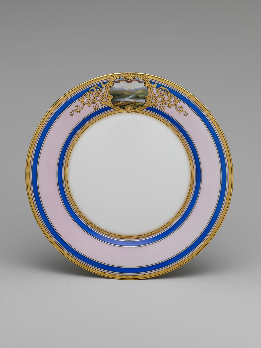 Continental Porcelain Plate, Ohio, Joseph S. Potter (1822–1904), Porcelain, American 