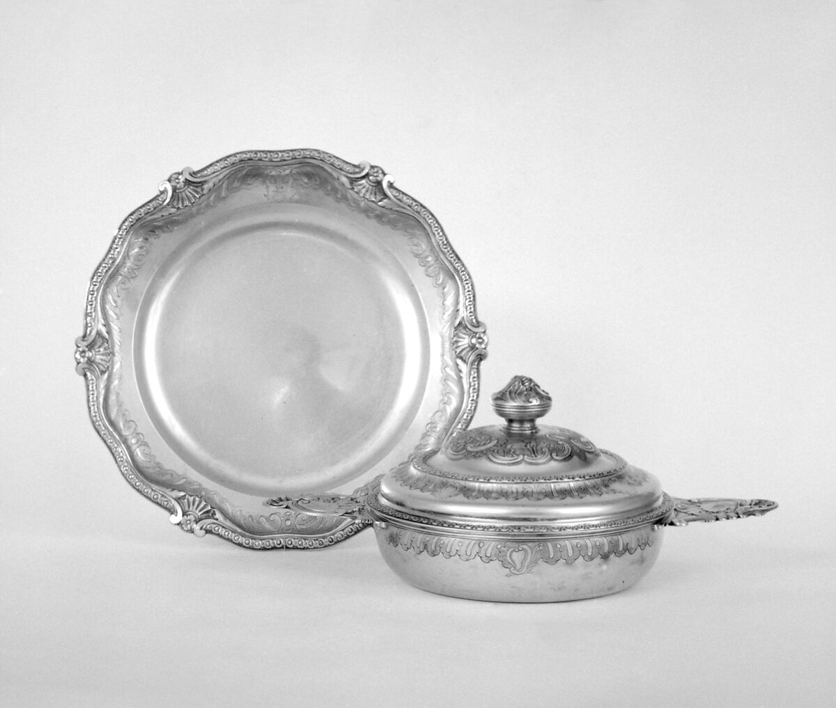 Plate (part of a traveling set), Probably by Joachim-Frédéric Kirstein I (master in 1729), Silver, French, Strasbourg