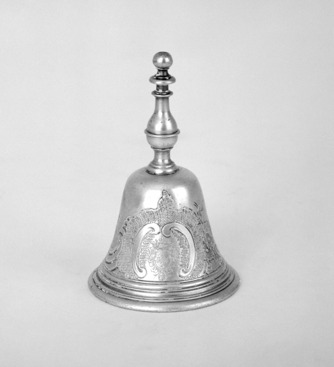 Table bell, Johann Martin Satzger I (ca. 1707–1785, master 1737), Silver gilt, German, Augsburg 