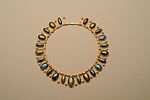 Necklace, Marie Zimmermann (American, Brooklyn, New York 1879–1972 Punta Gorda, Florida), Gold, shattuckite, and coral, American