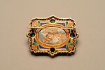 Brooch, Marie Zimmermann (American, Brooklyn, New York 1879–1972 Punta Gorda, Florida), Gold, black opal, shattuckite, green tourmalines, emeralds, sapphires, rubies, and enamel, American