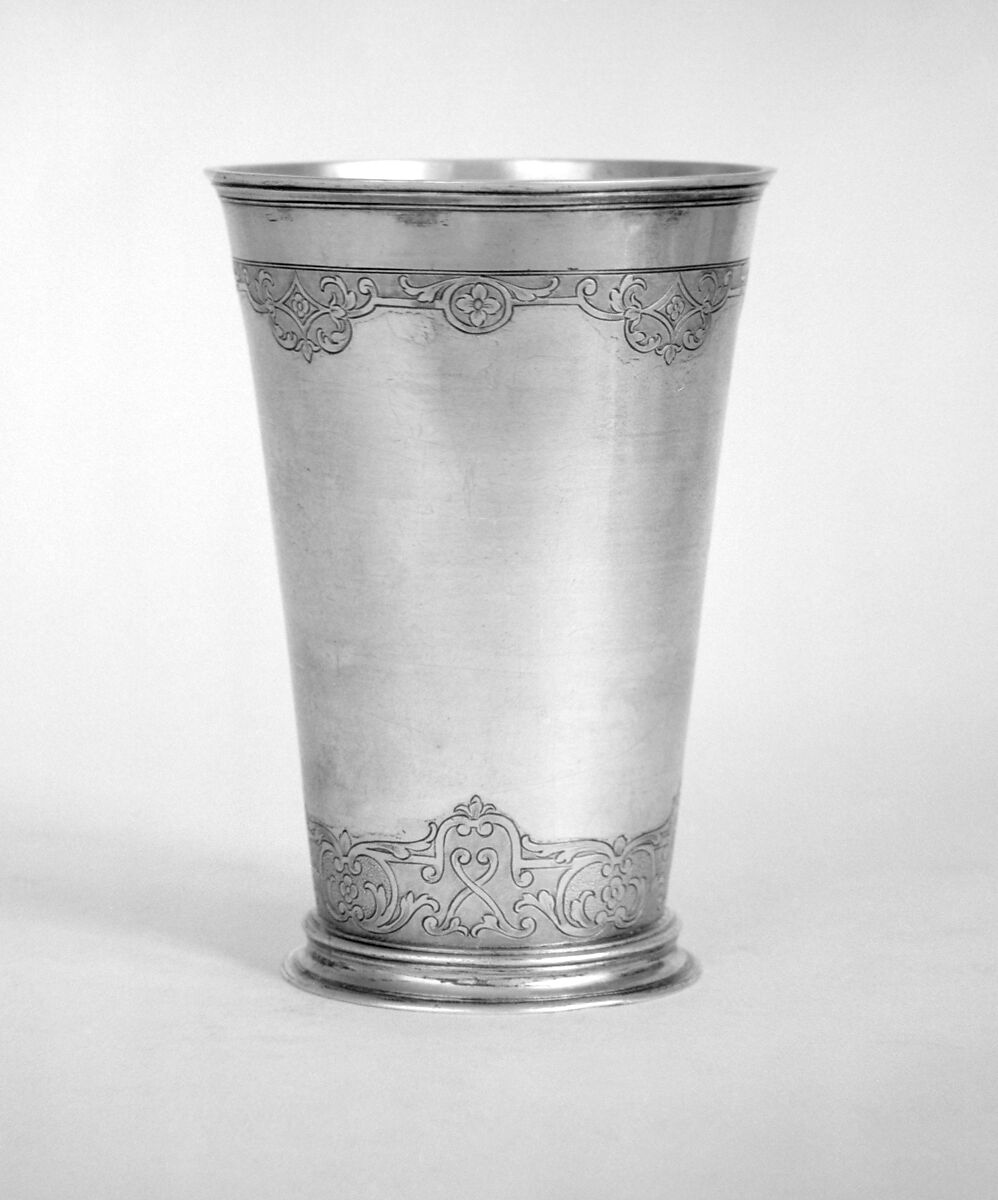 Beaker, Silver, parcel gilt, German, Augsburg 