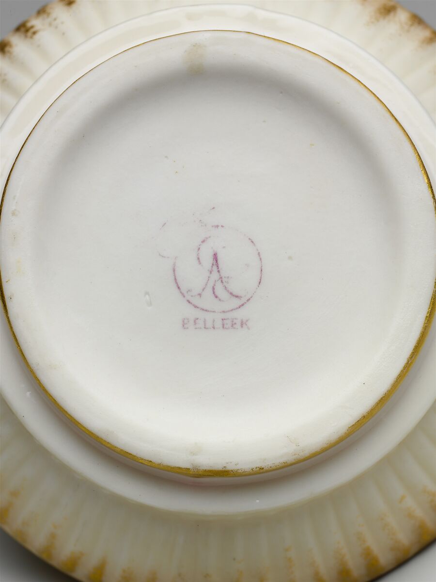 Pitcher, Ceramic Art Company, Trenton, New Jersey (American, 1889–1896), Belleek porcelain, with overglaze enamel decoration and gilding, American