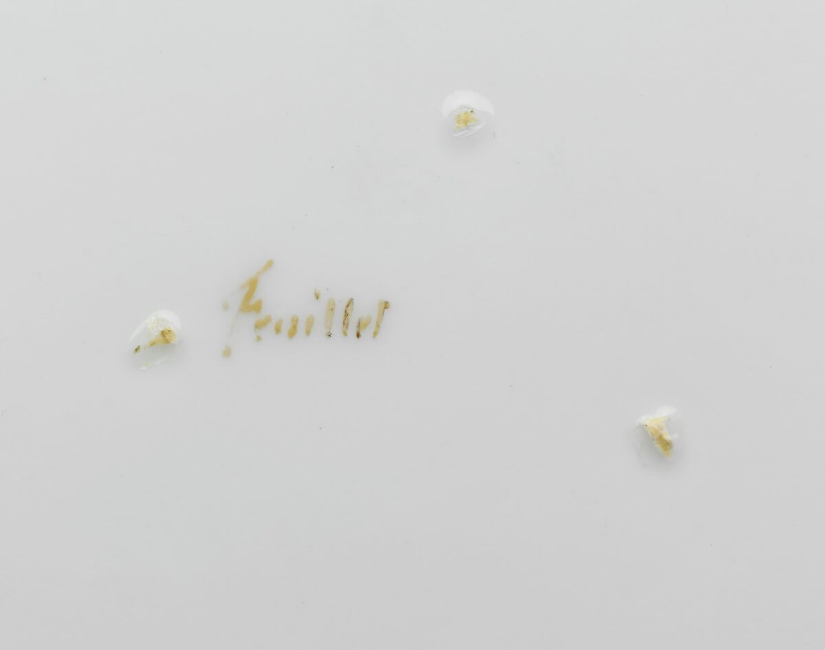 Plate, Hard-paste porcelain, enameled and gilt, American