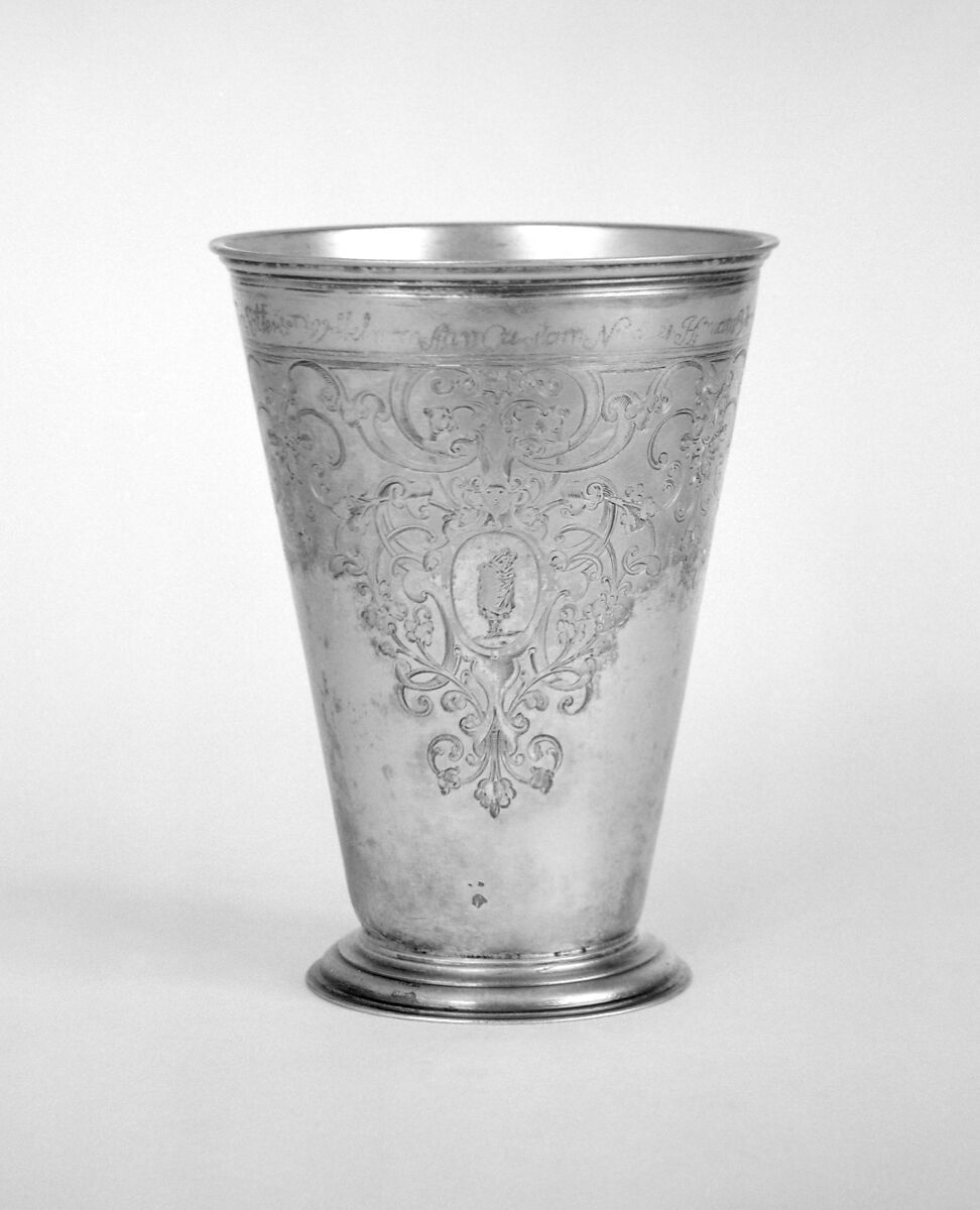 Beaker, Ludolf Lüders (working 1702–45, died 1747), Silver, partly gilt, Estonian, Narva 