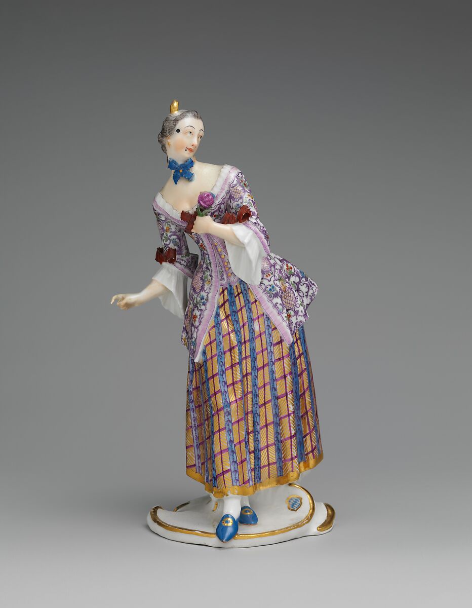 Lucinda, Nymphenburg Porcelain Manufactory (German, 1747–present), Hard-paste porcelain decorated in polychrome enamels, gold, German, Neudeck-Nymphenburg