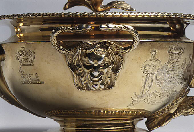 Teapot (part of a set), Paul Storr (British, 1771–1844), Silver-gilt, British, London