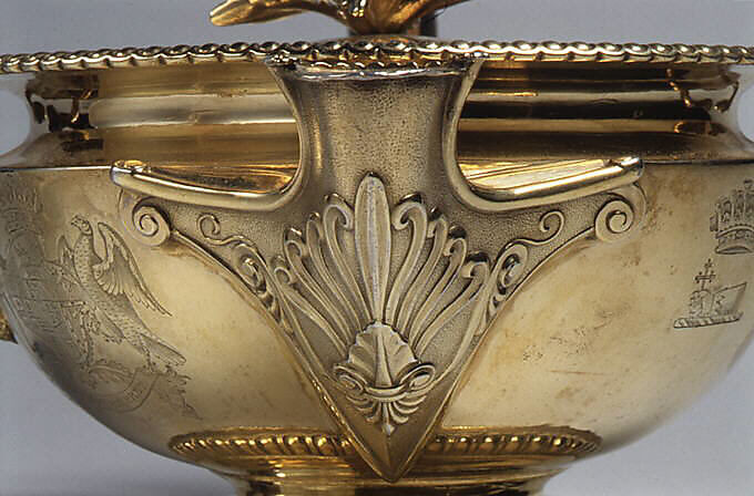 Teapot (part of a set), Paul Storr (British, 1771–1844), Silver-gilt, British, London