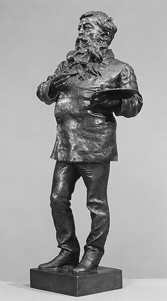 The Painter Meissonier, Vincenzo Gemito (Italian, Naples 1852–1929 Naples), Bronze, Italian, modelled Paris