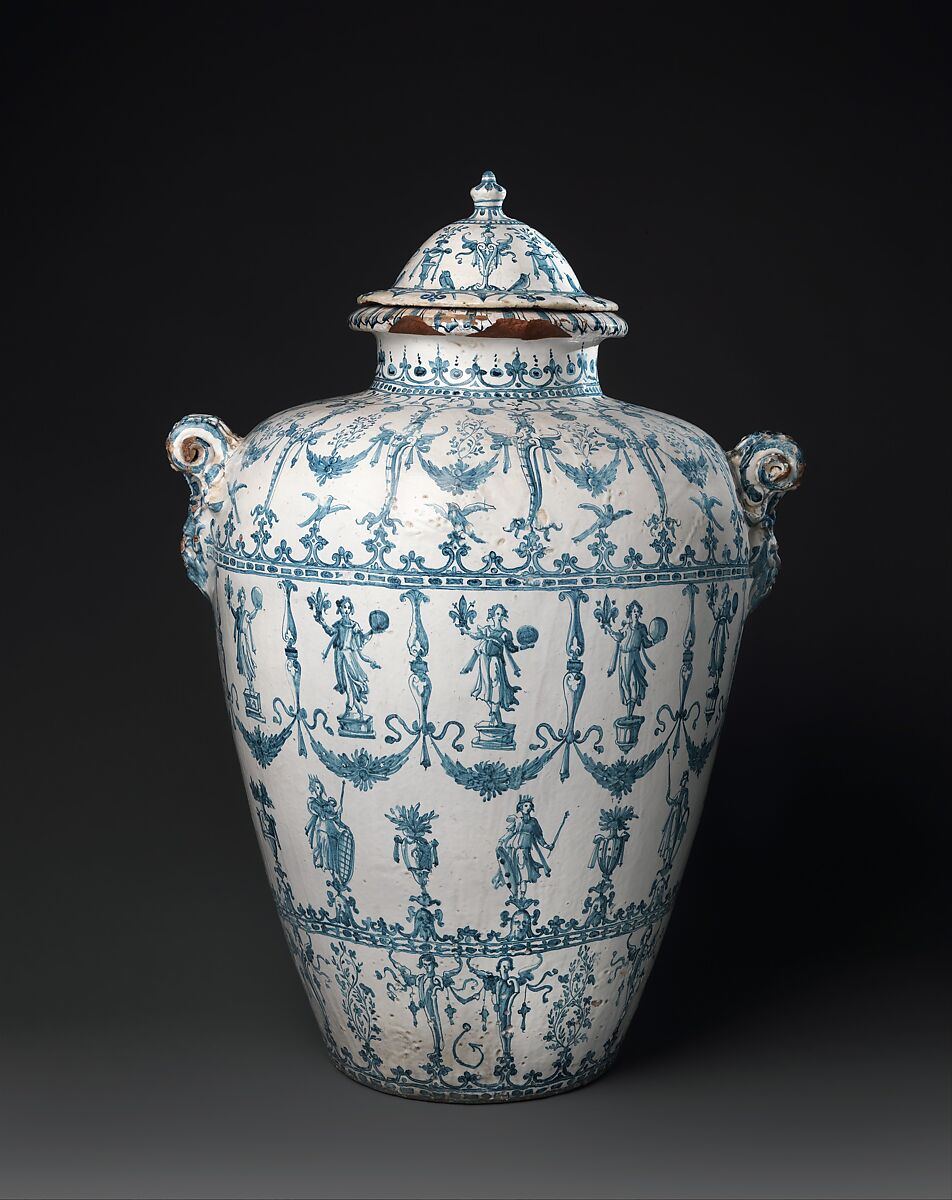 Wine jar (Orcio da vino), workshop of the Marmi family, Maiolica (tin-glazed earthenware), Italian, Montelupo