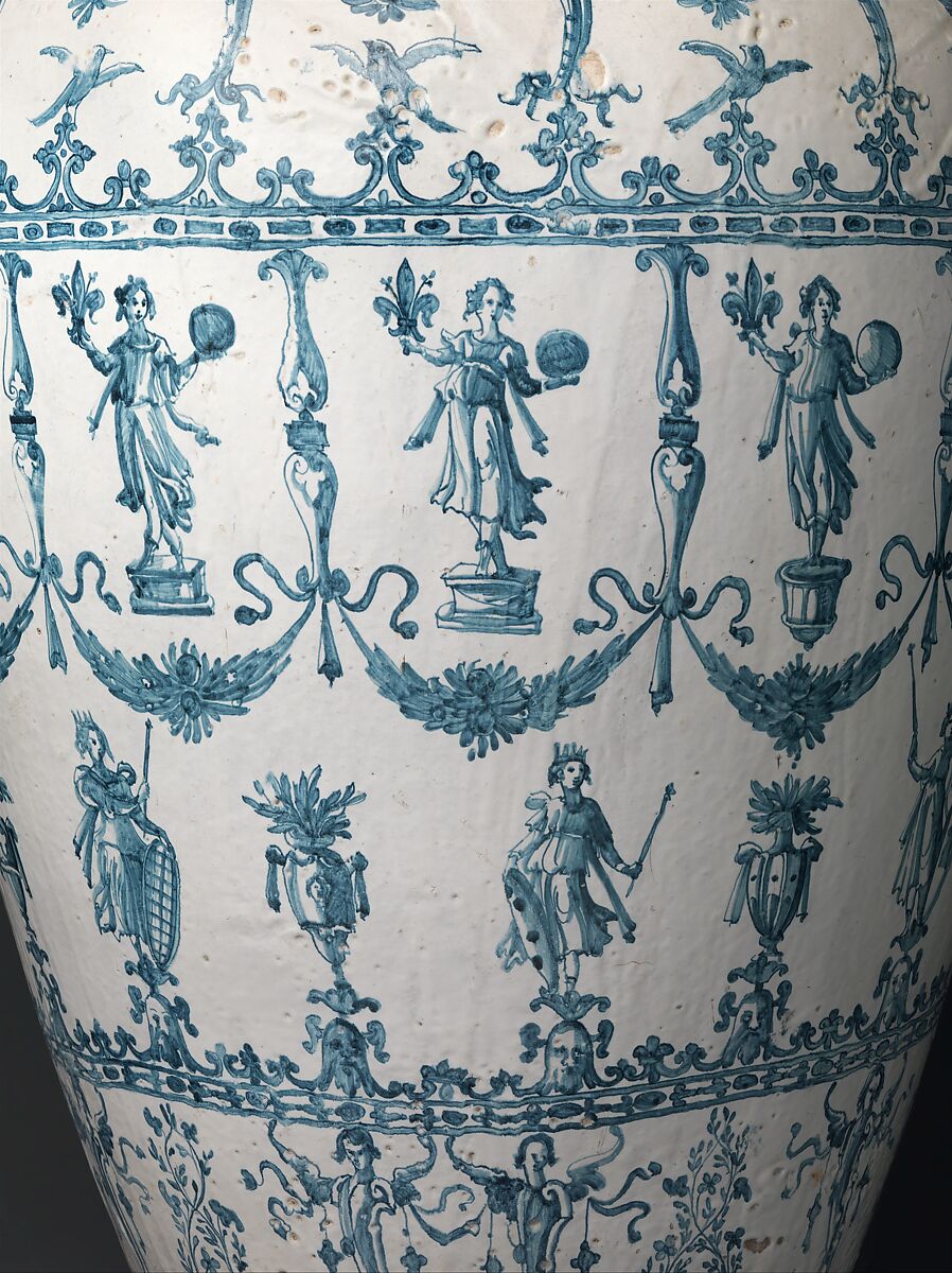 Wine jar (Orcio da vino), workshop of the Marmi family, Maiolica (tin-glazed earthenware), Italian, Montelupo