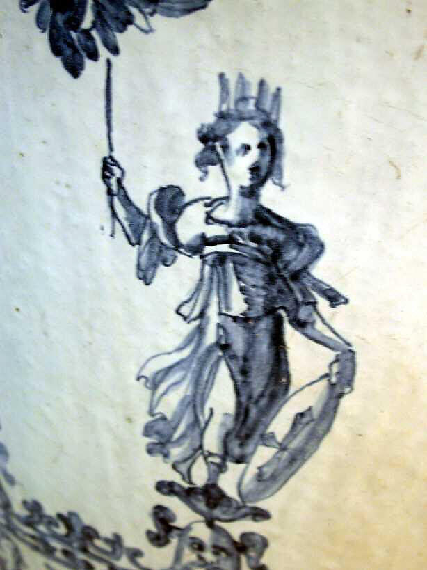 Wine jar (Orcio da vino), workshop of the Marmi family, Maiolica (tin-glazed earthenware), Italian, Montelupo