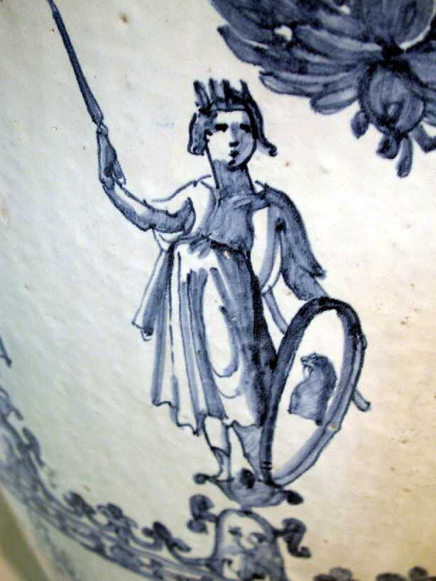 Wine jar (Orcio da vino), workshop of the Marmi family, Maiolica (tin-glazed earthenware), Italian, Montelupo