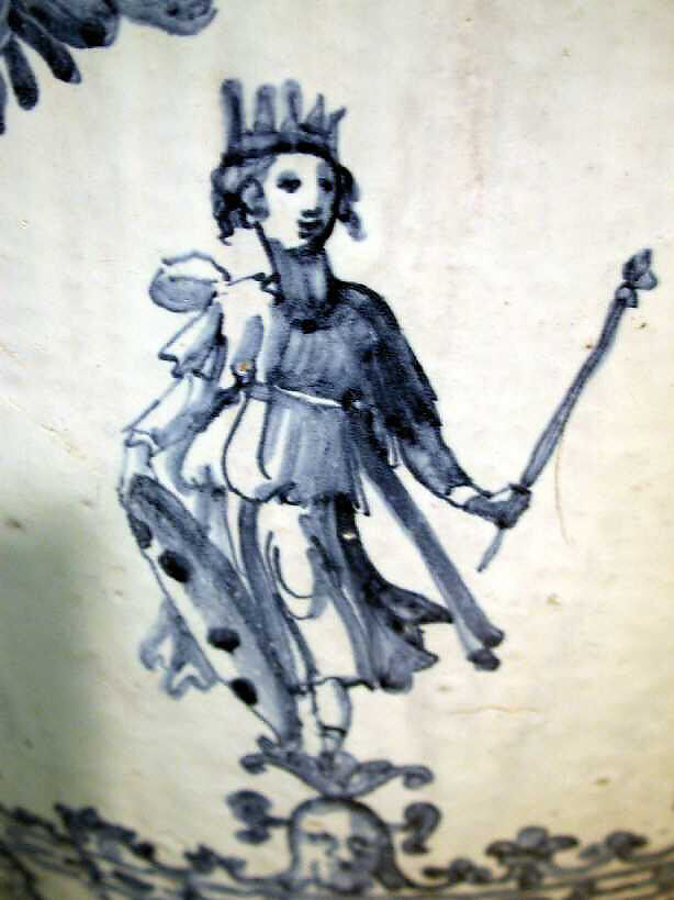 Wine jar (Orcio da vino), workshop of the Marmi family, Maiolica (tin-glazed earthenware), Italian, Montelupo