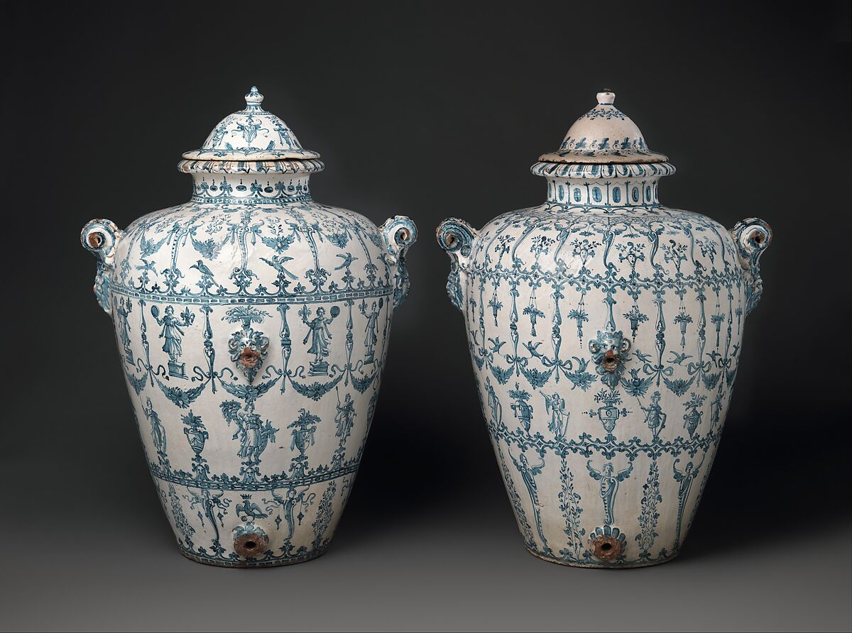 Wine jar (Orcio da vino), workshop of the Marmi family, Maiolica (tin-glazed earthenware), Italian, Montelupo