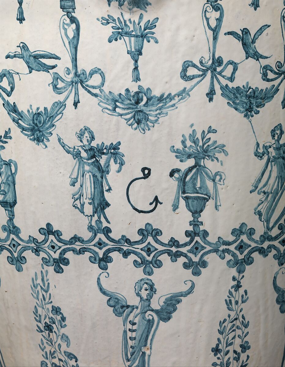 Wine jar (Orcio da vino), workshop of the Marmi family, Maiolica (tin-glazed earthenware), Italian, Montelupo