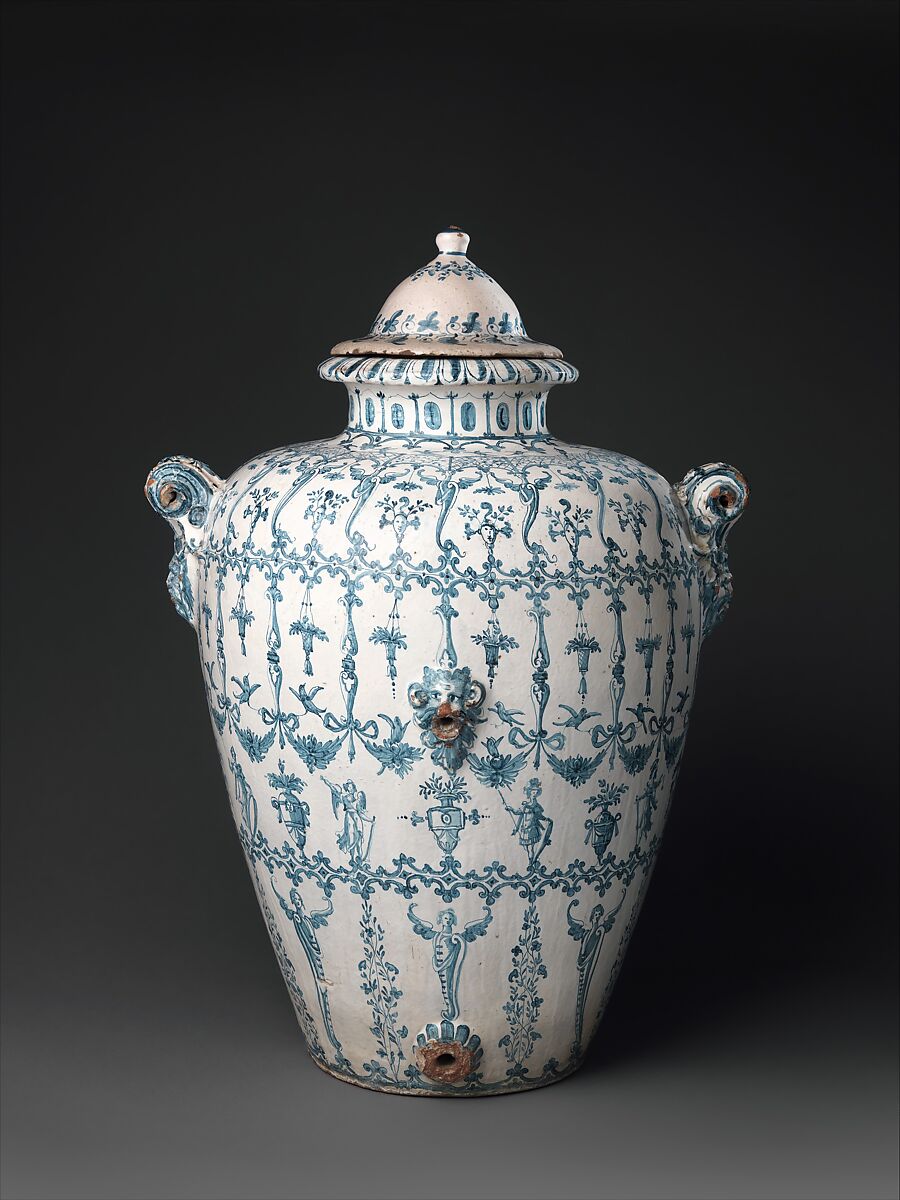 Wine jar (Orcio da vino), workshop of the Marmi family, Maiolica (tin-glazed earthenware), Italian, Montelupo 