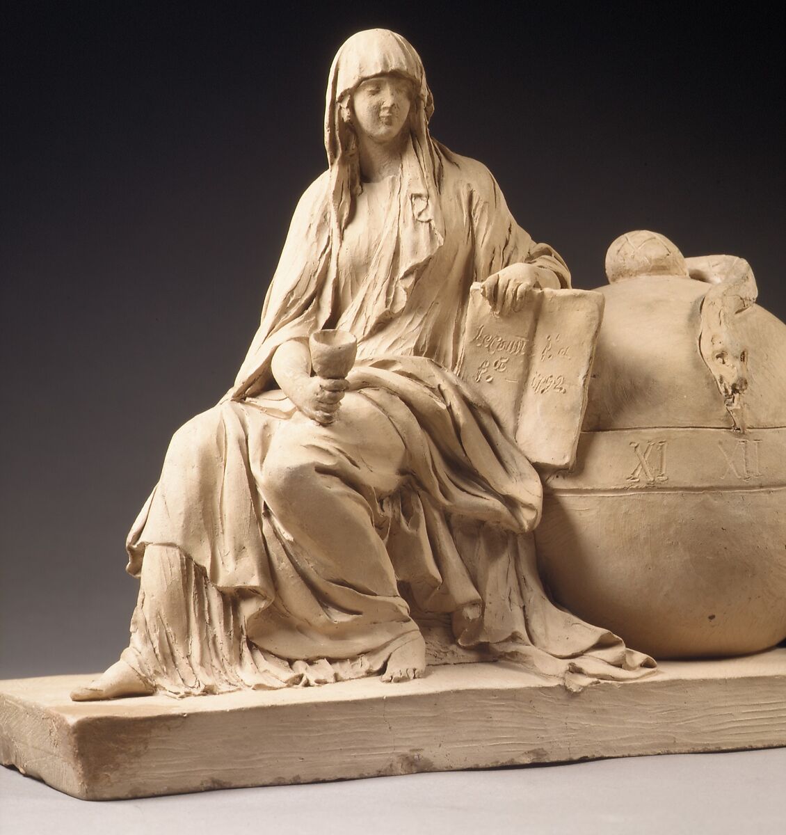 Faith and Charity, Félix Lecomte (French, Paris 1731–1817 Paris), Terracotta, French