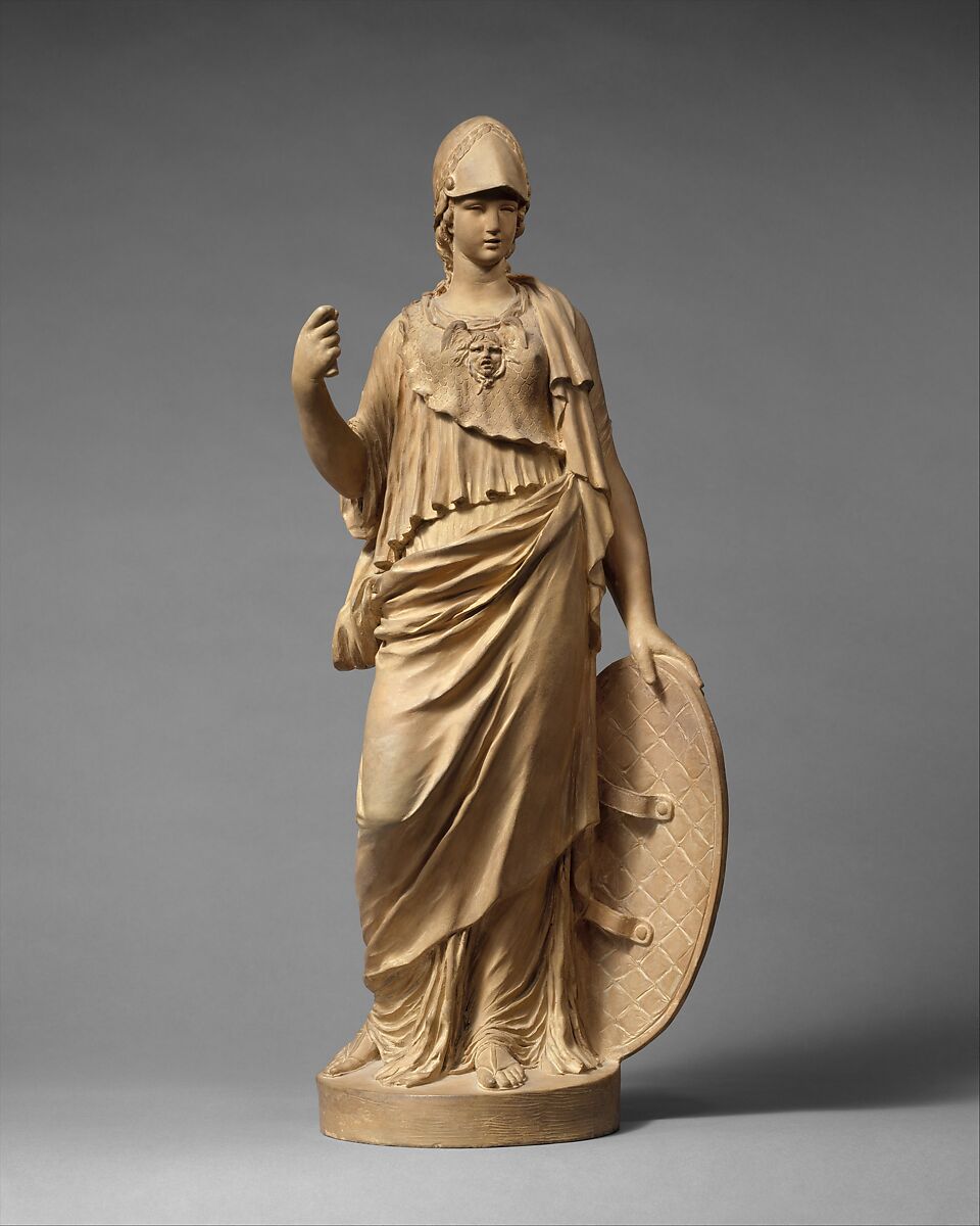 Minerva, Clodion (Claude Michel) (French, Nancy 1738–1814 Paris), Terracotta, French, modeled Italy, Rome 