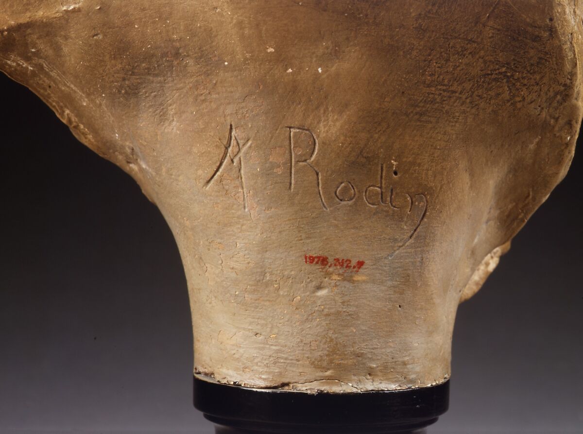 Bacchante (Grapes or Autumn), Auguste Rodin (French, Paris 1840–1917 Meudon), Terracotta, wood base, French