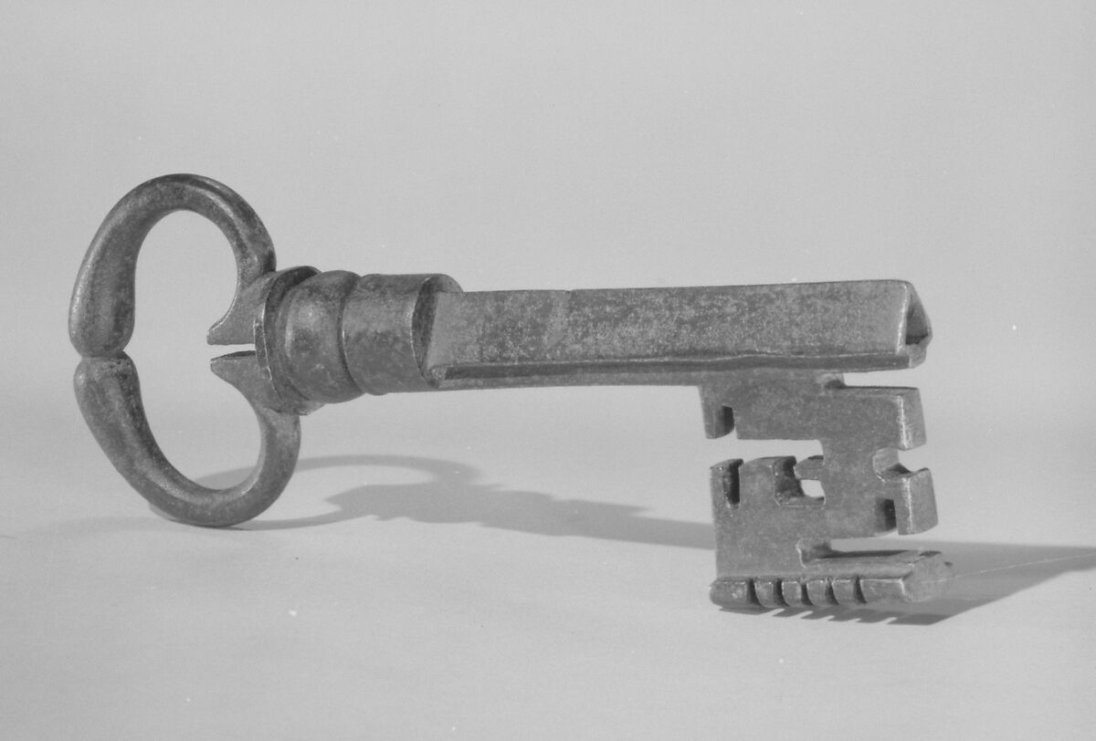 Coffer or chest key, Wrought iron, probably Northern Italian or possibly French 