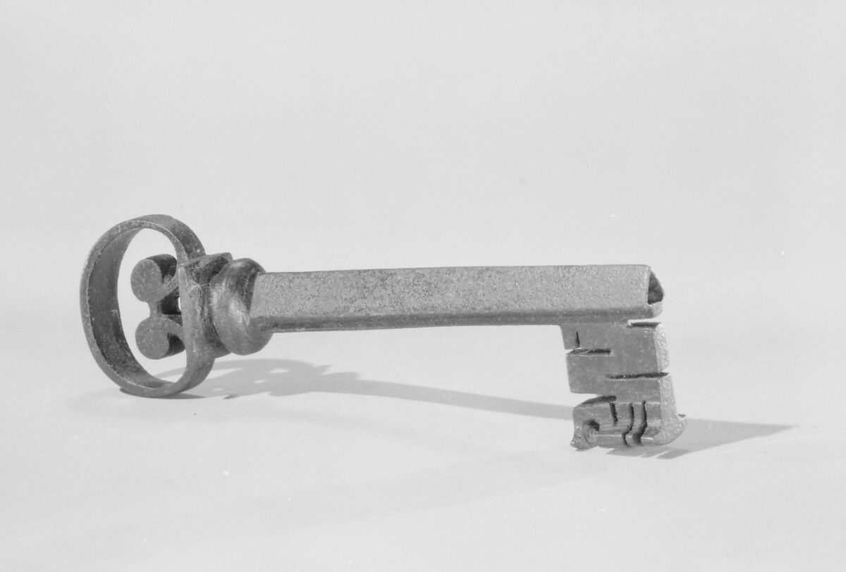 Coffer or chest key, Wrought iron, probably Northern Italian or possibly French 