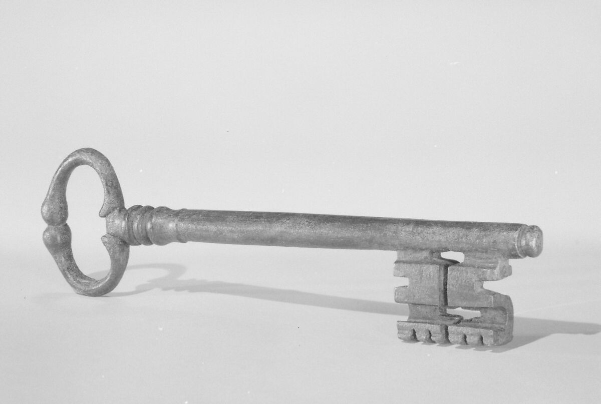 Pin key, Wrought iron, probably Italian 