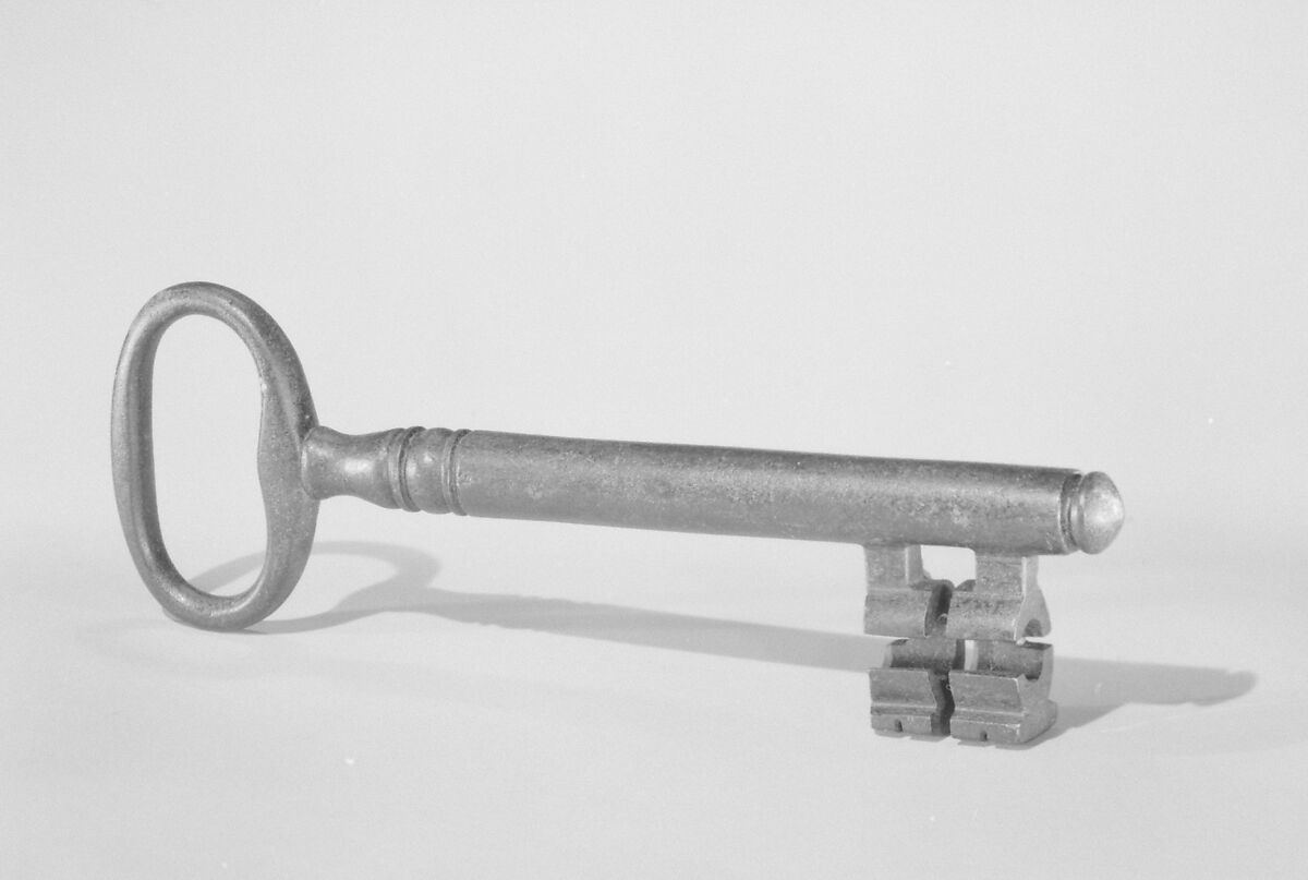 Pin key, Wrought iron, probably Italian 