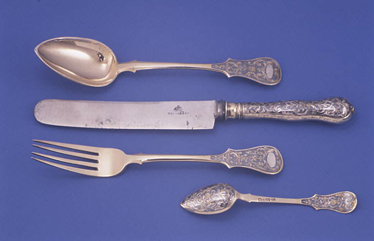 Small spoon, Silver gilt and niello, Russian, Moscow
