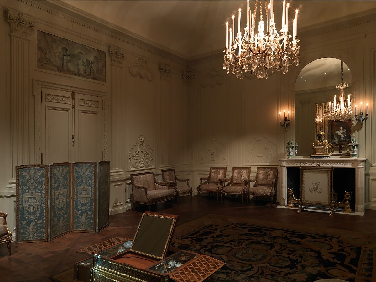 Boiserie from the Hôtel Lauzun, Carved and painted oak, French, Paris