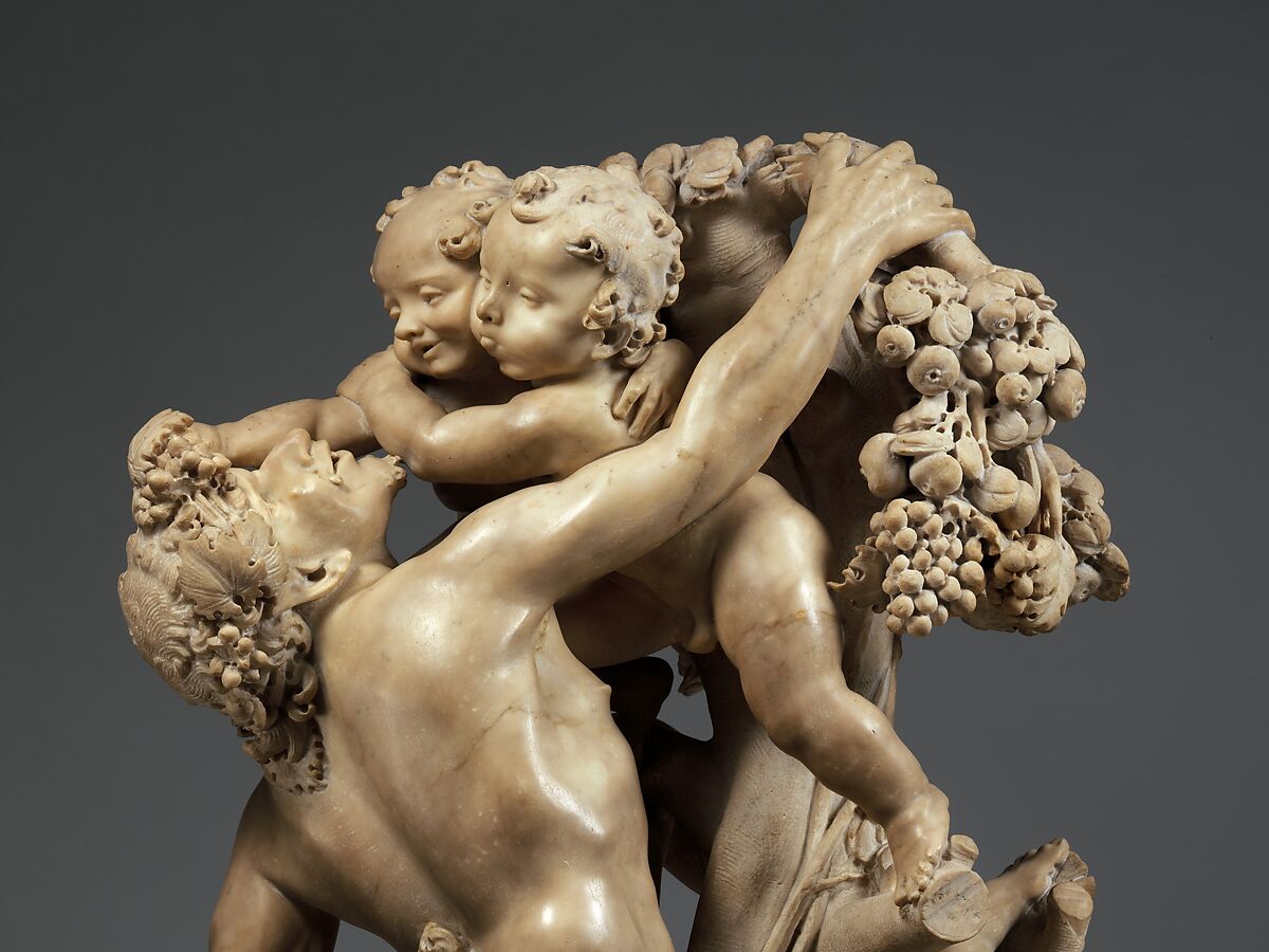 Bacchanal: A Faun Teased by Children, Gian Lorenzo Bernini (Italian, Naples 1598–1680 Rome), Marble, Italian, Rome
