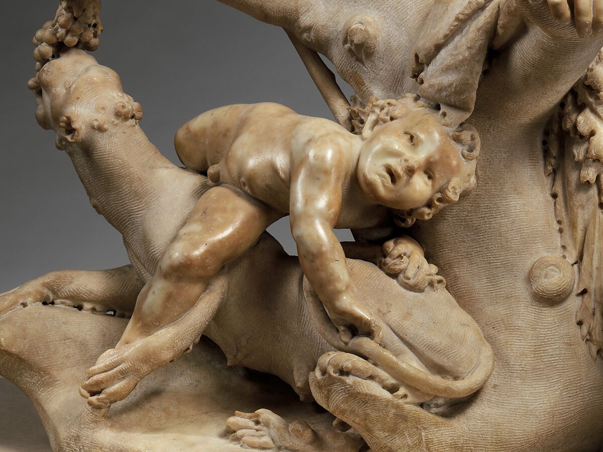 Bacchanal: A Faun Teased by Children, Gian Lorenzo Bernini (Italian, Naples 1598–1680 Rome), Marble, Italian, Rome