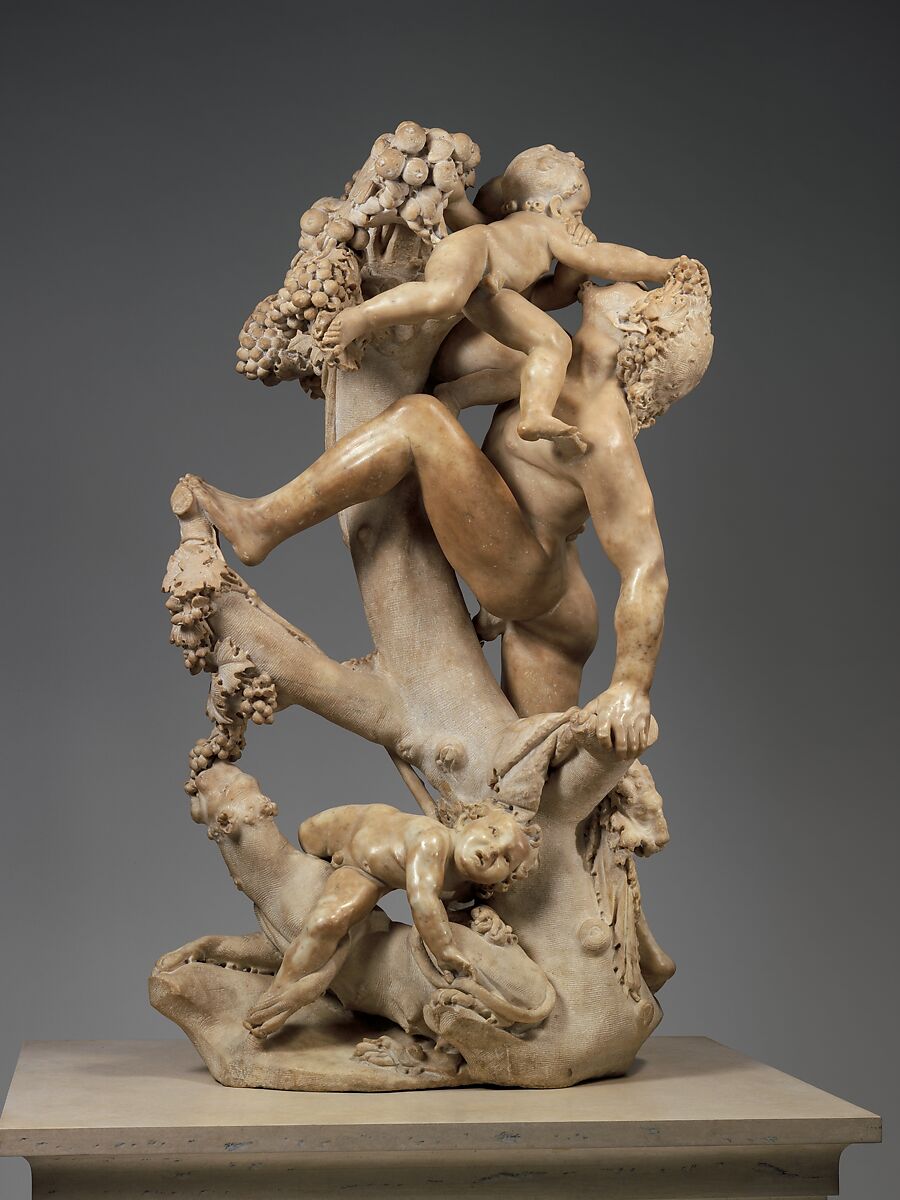 Bacchanal: A Faun Teased by Children, Gian Lorenzo Bernini (Italian, Naples 1598–1680 Rome), Marble, Italian, Rome