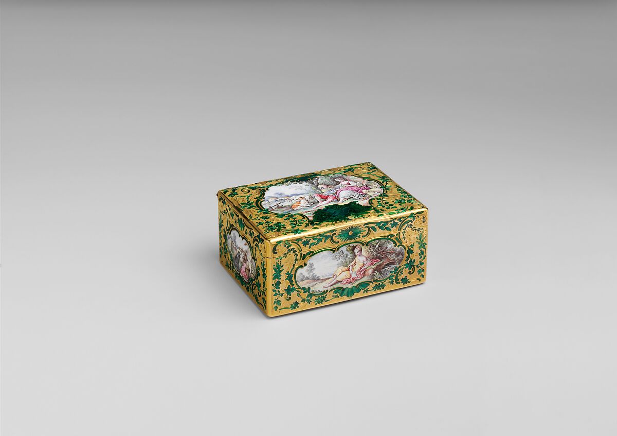 Snuffbox, Noël Hardivillers (French, master 1729, died 1779), Gold, enamel, French, Paris 