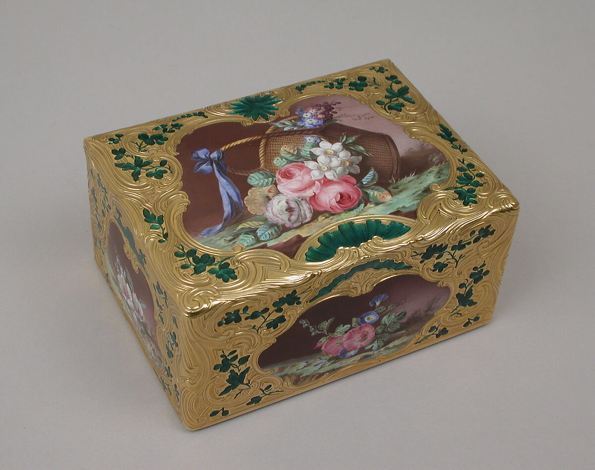 Snuffbox, Noël Hardivillers (French, master 1729, died 1779), Gold, enamel, French, Paris 