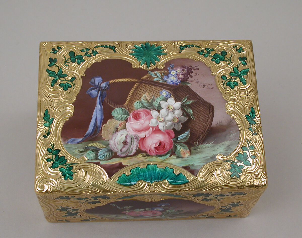 Snuffbox, Noël Hardivillers (French, master 1729, died 1779), Gold, enamel, French, Paris