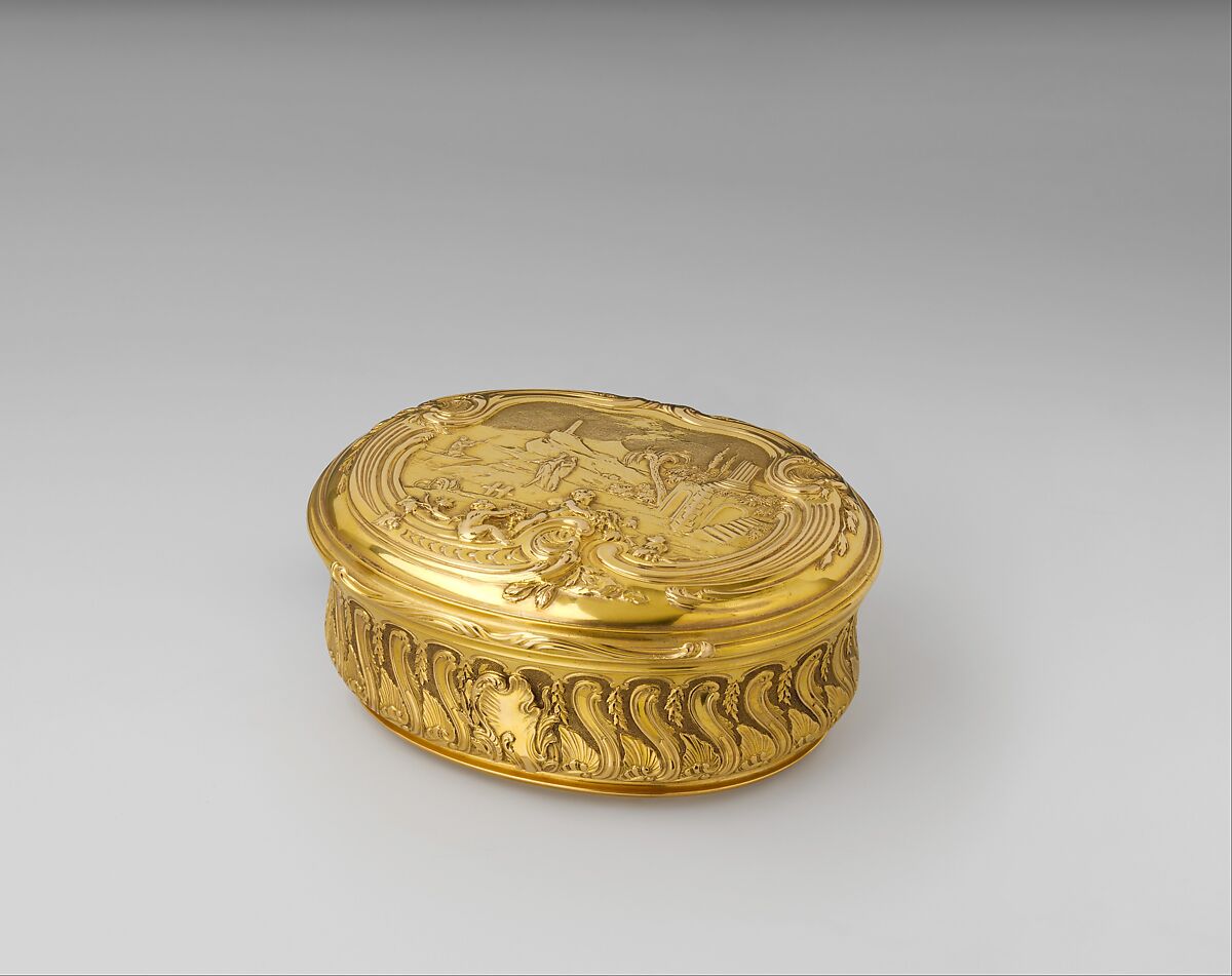 Snuffbox, Jean Ducrollay (French, born 1709, master 1734, recorded 1760), Gold, French, Paris 