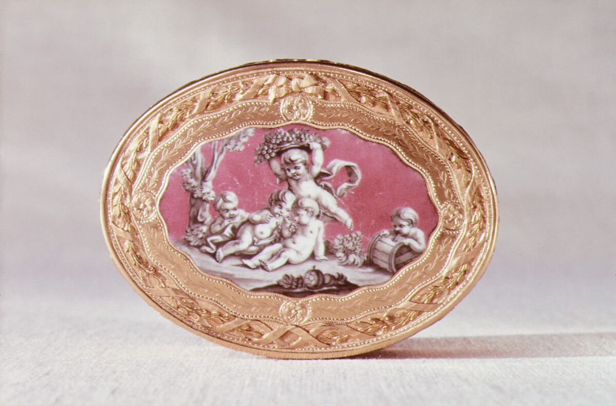 Snuffbox, Louis Charonnat (French, master 1748, retired 1780), Gold, enamel, French, Paris