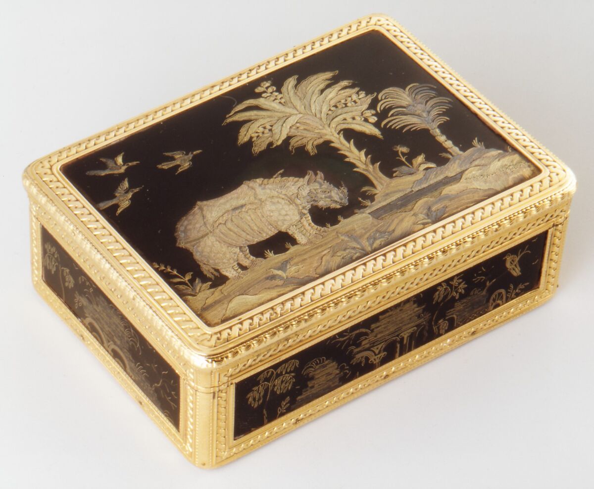Snuffbox, Louis Roucel (French, active ca. 1756–1784, died 1787), Gold, shell, French, Paris 