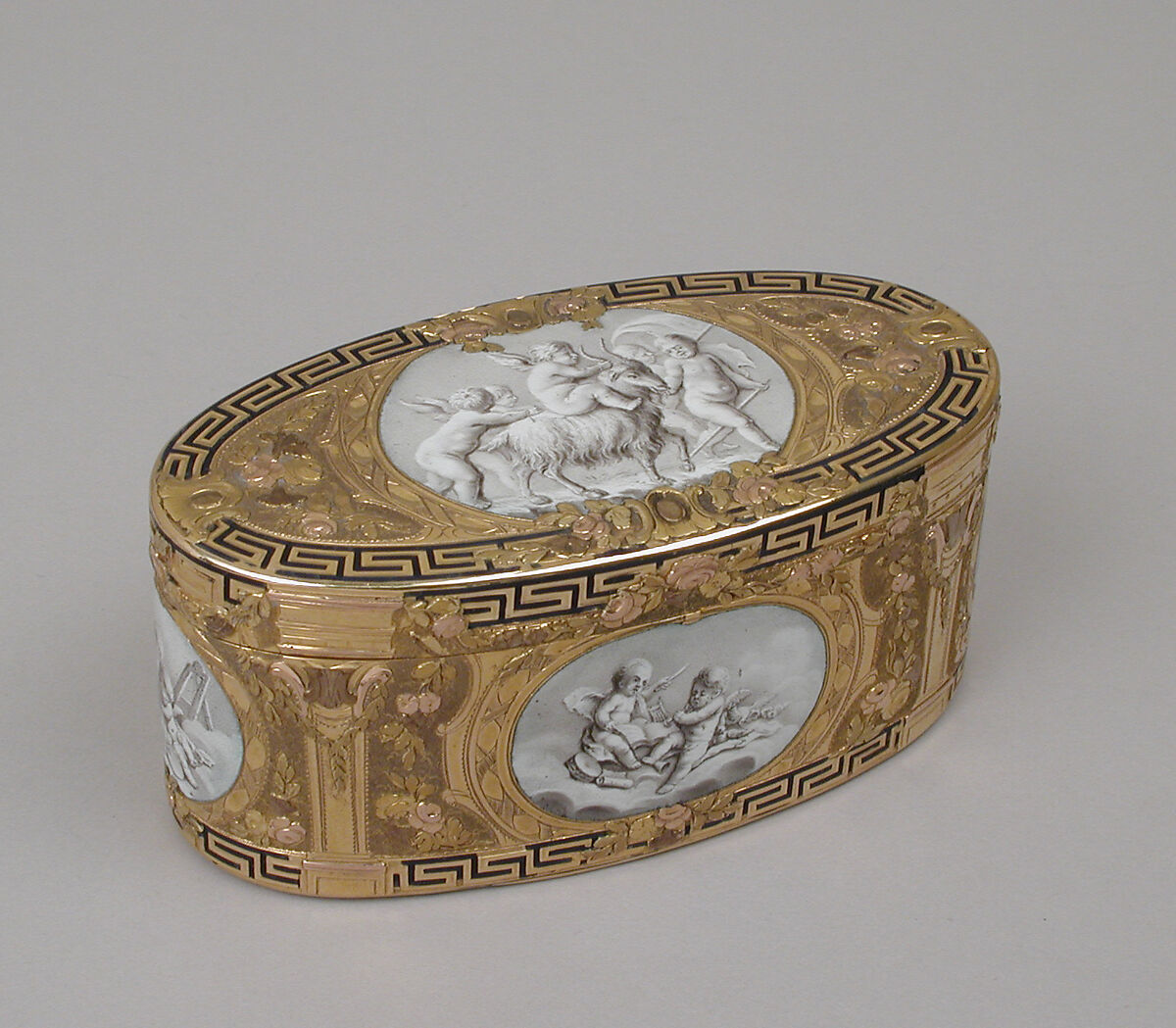 Snuffbox, Maker known by his initials A. P. C., Switzerland, Gold, enamel, Swiss 