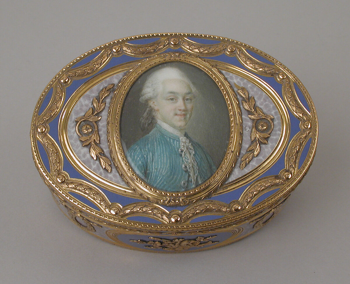 Snuffbox, Charles Le Bastier (French, apprenticed 1738, master 1754, active 1783), Gold, enamel, French, Paris