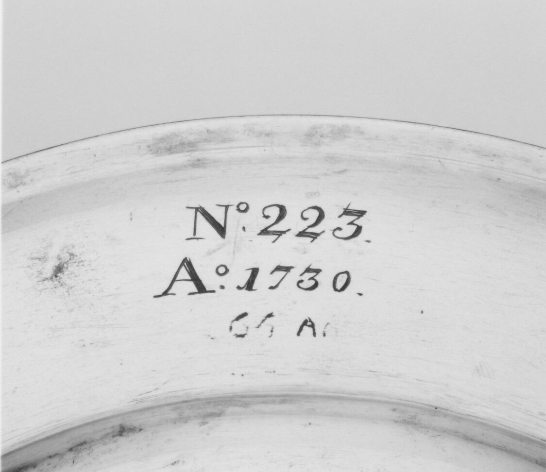 Plate (one of two), Gottlieb Menzel (1676–1757, master 1709), Silver gilt, German, Augsburg