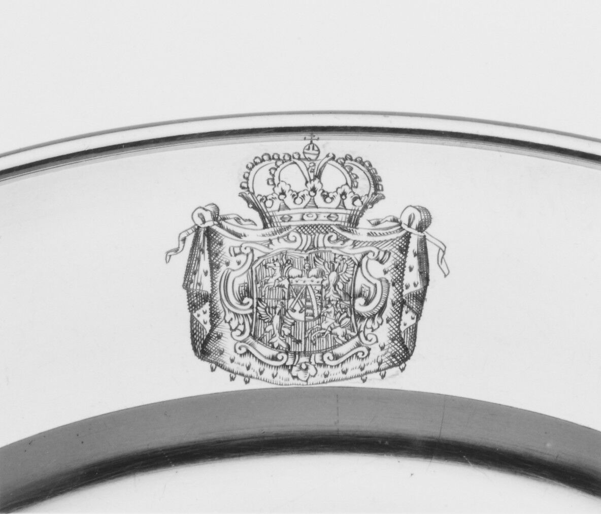 Plate (one of two), Gottlieb Menzel (1676–1757, master 1709), Silver gilt, German, Augsburg