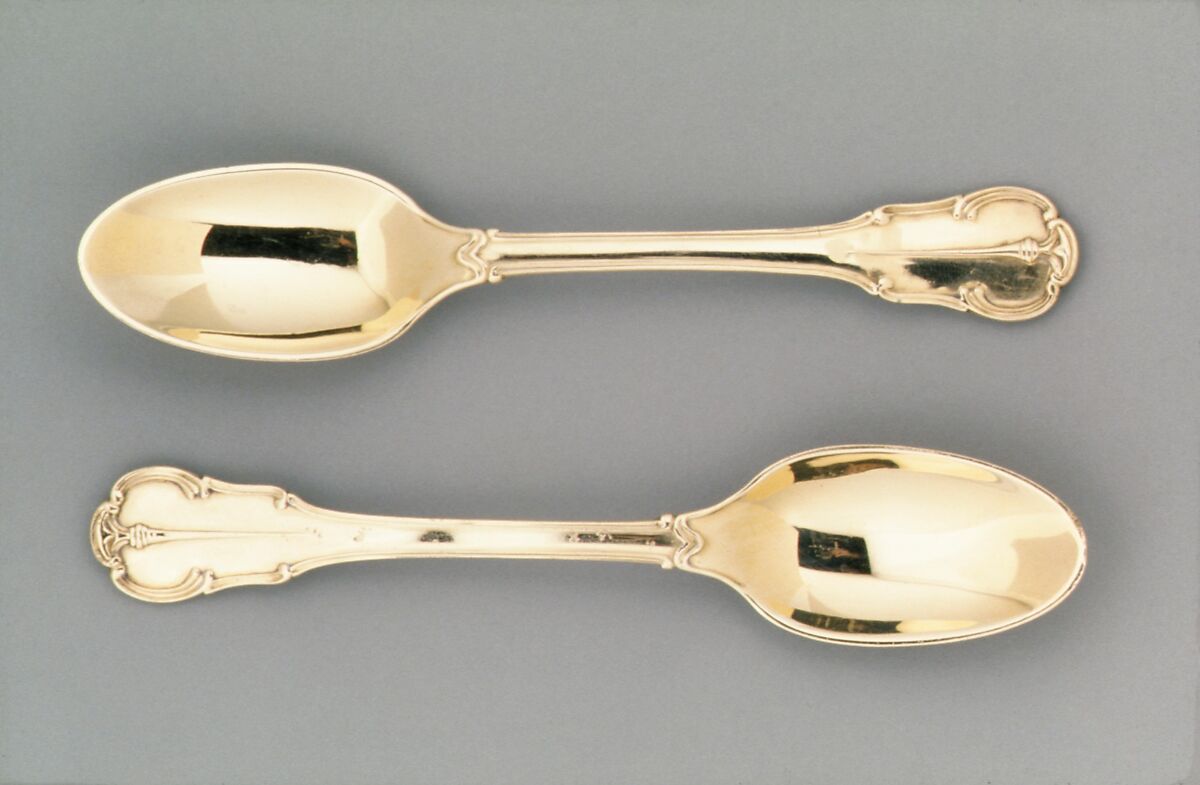 Spoon (one of a pair) (part of a set), Jean Écosse (master 1705, died 1741/3), Gold, French, Paris 