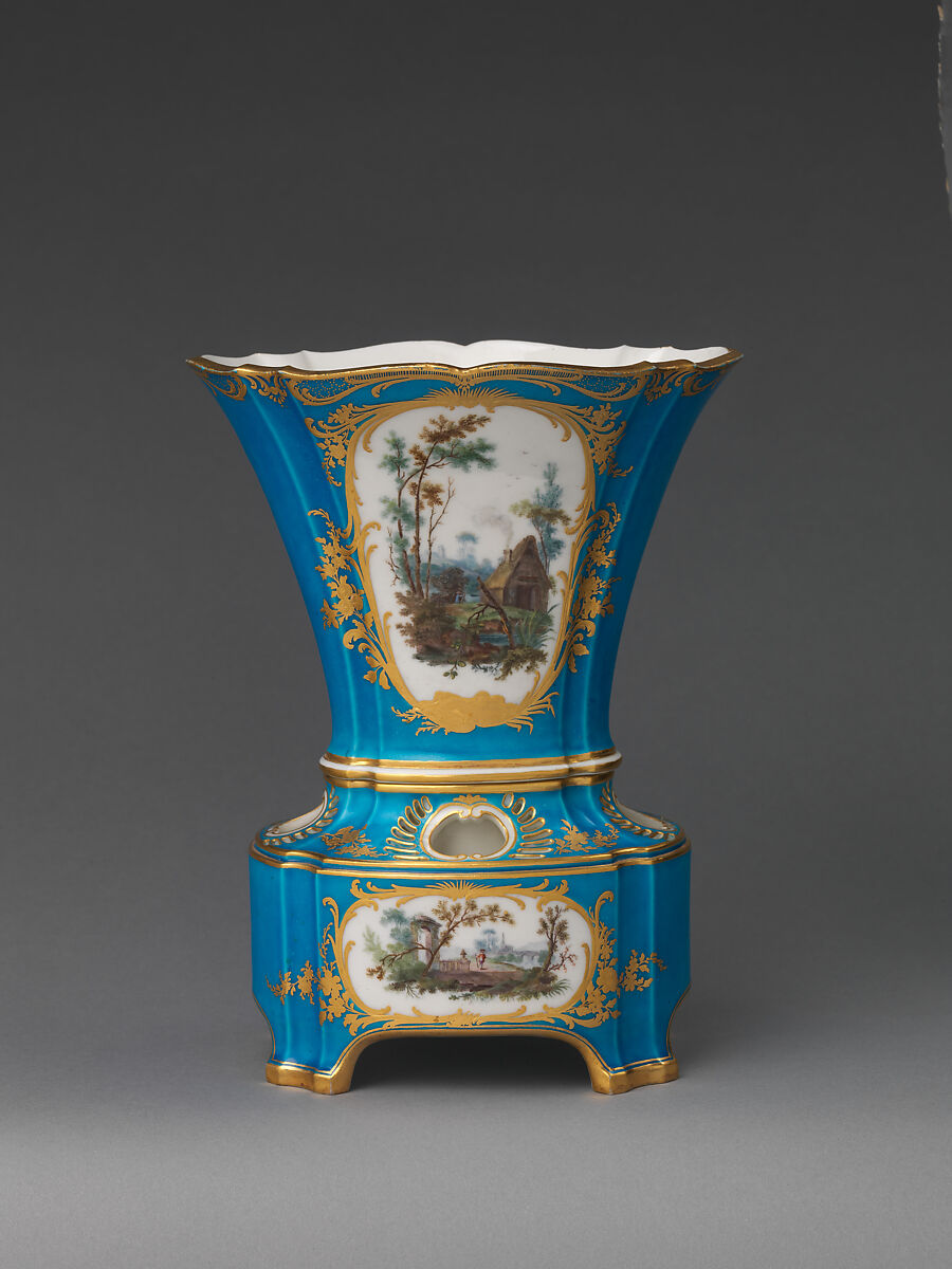 Flower vase (vase hollandais nouveau) (one of a pair), Sèvres Manufactory (French, 1740–present), Soft-paste porcelain, French, Sèvres