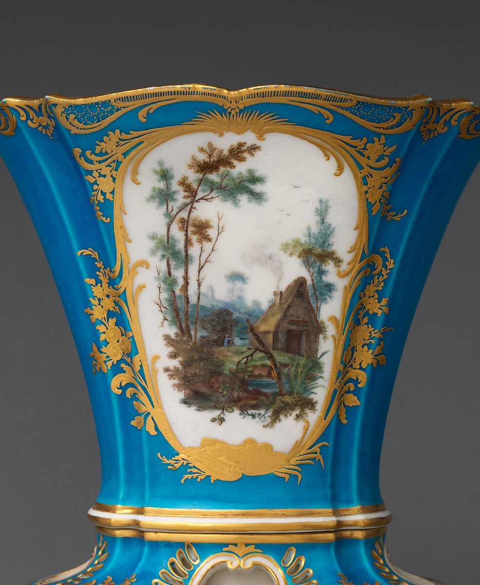 Flower vase (vase hollandais nouveau) (one of a pair), Sèvres Manufactory (French, 1740–present), Soft-paste porcelain, French, Sèvres