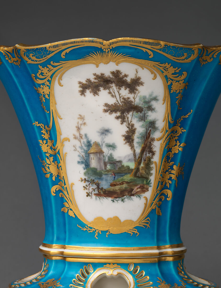 Flower vase (vase hollandais nouveau) (one of a pair), Sèvres Manufactory (French, 1740–present), Soft-paste porcelain, French, Sèvres