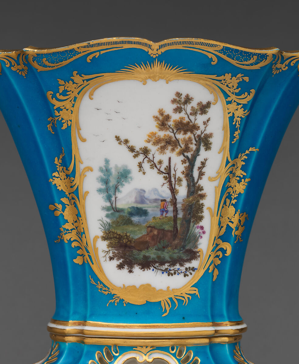 Flower vase (vase hollandais nouveau) (one of a pair), Sèvres Manufactory (French, 1740–present), Soft-paste porcelain, French, Sèvres