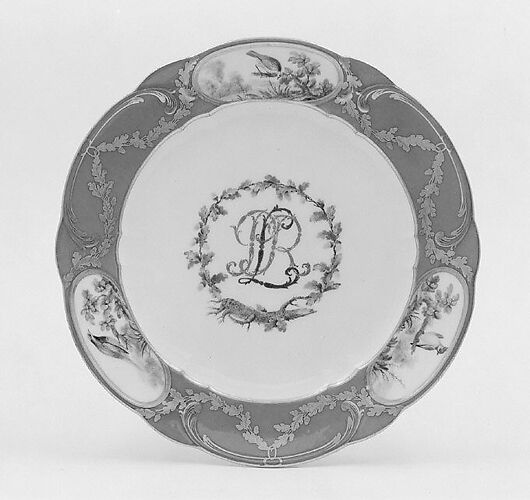 Plate (assiette à palmes) (one of four) (part of a service)